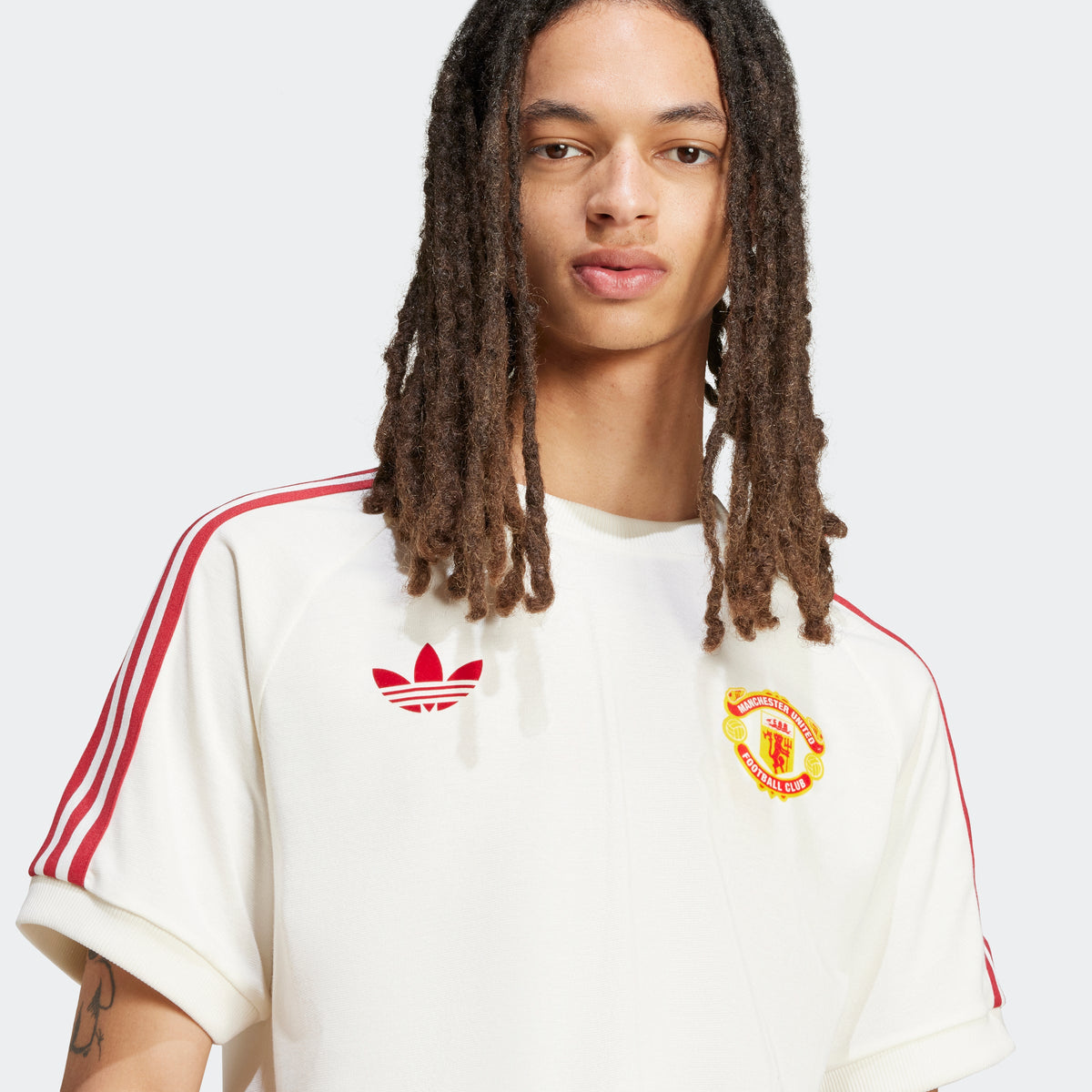 Adidas Manchester United Adicolor Classics 3-Stripes T-Shirt product image 4, provided for visual reference and product