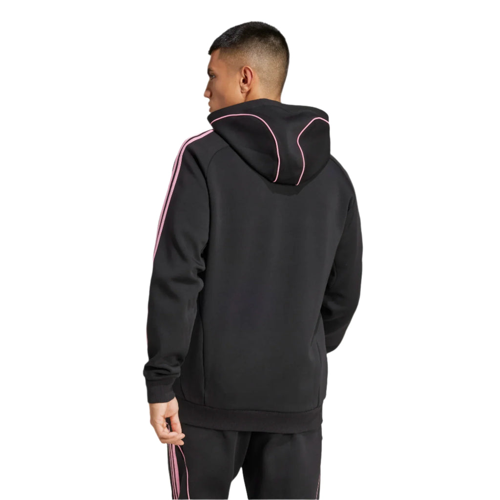 Adidas Men Inter Miami Travel Hoodie-Black product image 2, provided for visual reference and product detail review