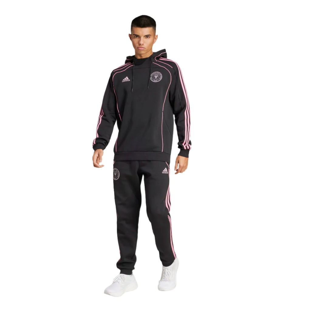 Adidas Men Inter Miami Travel Hoodie-Black product image 3, provided for visual reference and product detail review