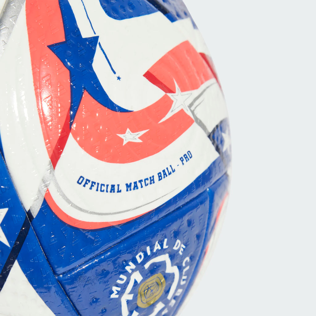 Adidas FCWC "Mundial de Clubes" Match Soccer Ball - White/Lucid Red product image 3, provided for visual reference and