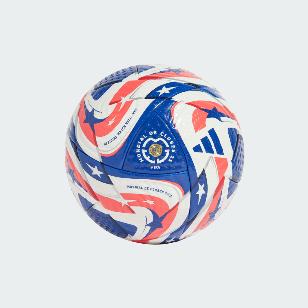 Adidas FCWC "Mundial de Clubes" Match Soccer Ball - White/Lucid Red product image 4, provided for visual reference and