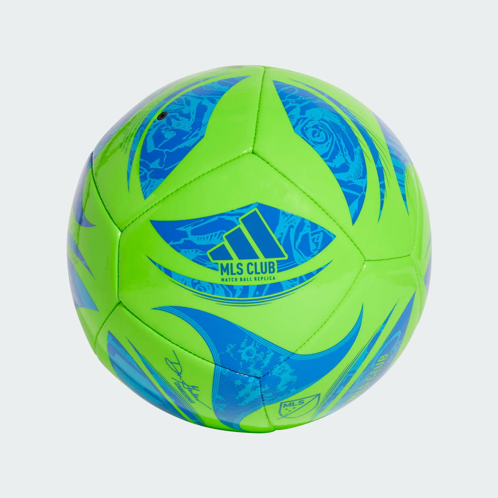Adidas MLS Club Soccer Ball-Green/Blue product image 2, provided for visual reference and product detail review