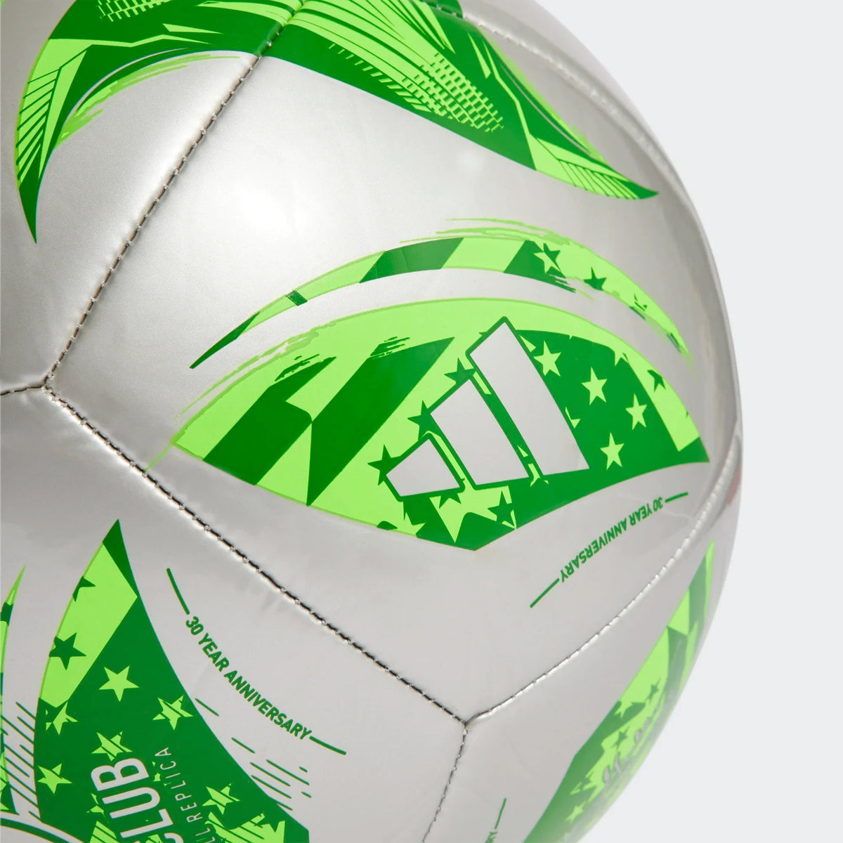 Adidas MLS Club Soccer Ball-Silver/Green product image 3, provided for visual reference and product detail review