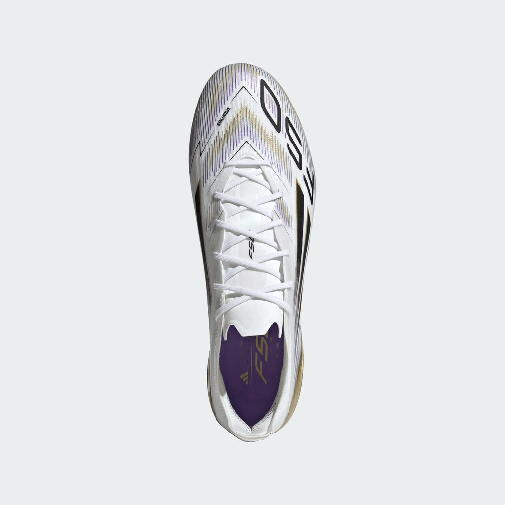 Adidas F50 Elite FG/MG-Cloud White / Core Black / Gold Metallic product image 7, provided for visual reference and product