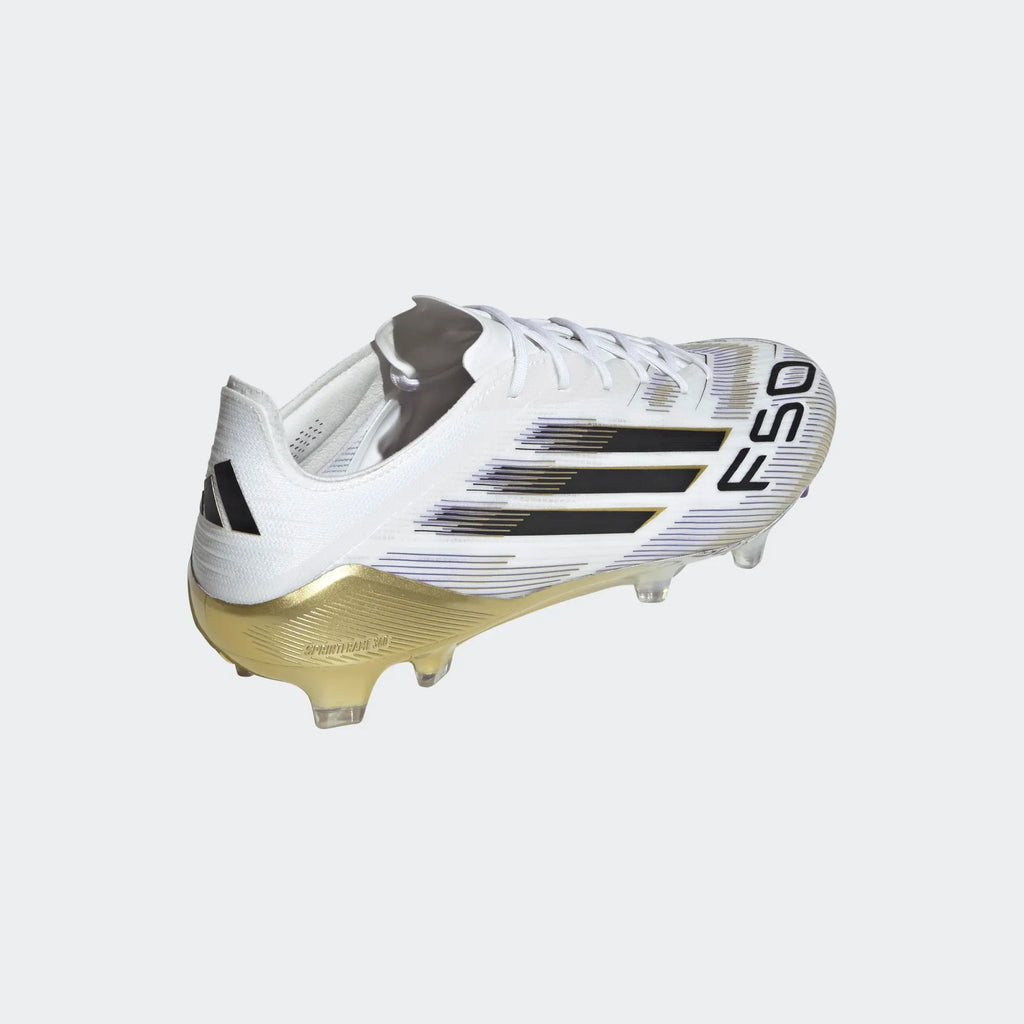 Adidas F50 Elite FG/MG-Cloud White / Core Black / Gold Metallic product image 3, provided for visual reference and product