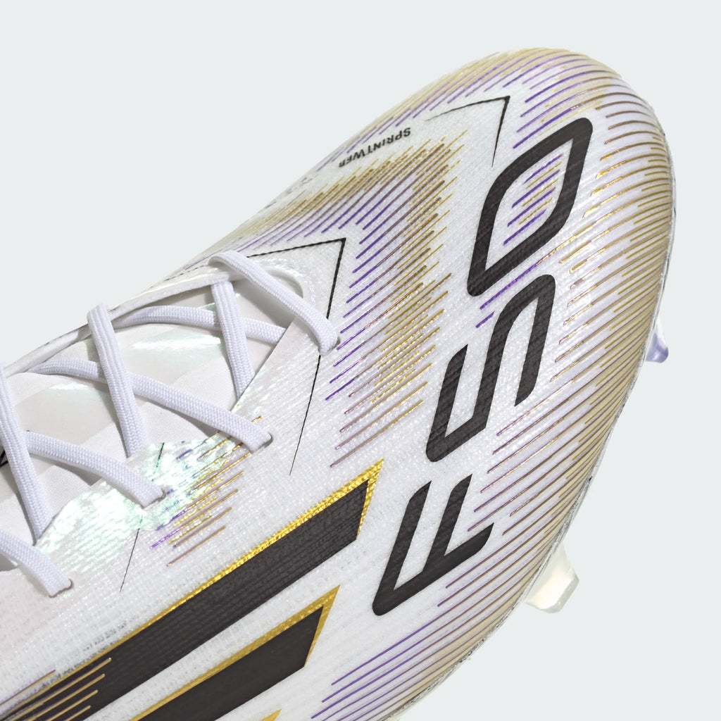 Adidas F50 Elite FG/MG-Cloud White / Core Black / Gold Metallic product image 5, provided for visual reference and product
