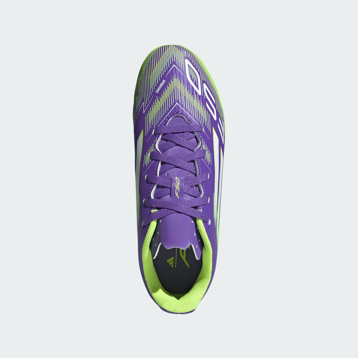 Adidas Jr F50 Club FG/MG-PURRUS/FTWWHT/LUCLEM product image 7, provided for visual reference and product detail review
