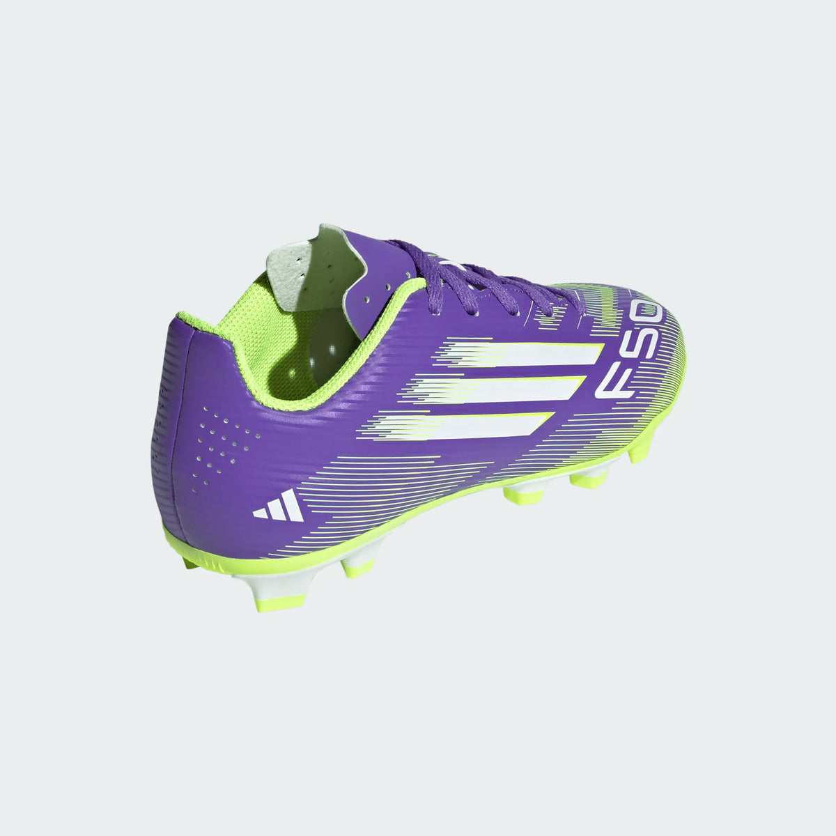 Adidas Jr F50 Club FG/MG-PURRUS/FTWWHT/LUCLEM product image 4, provided for visual reference and product detail review