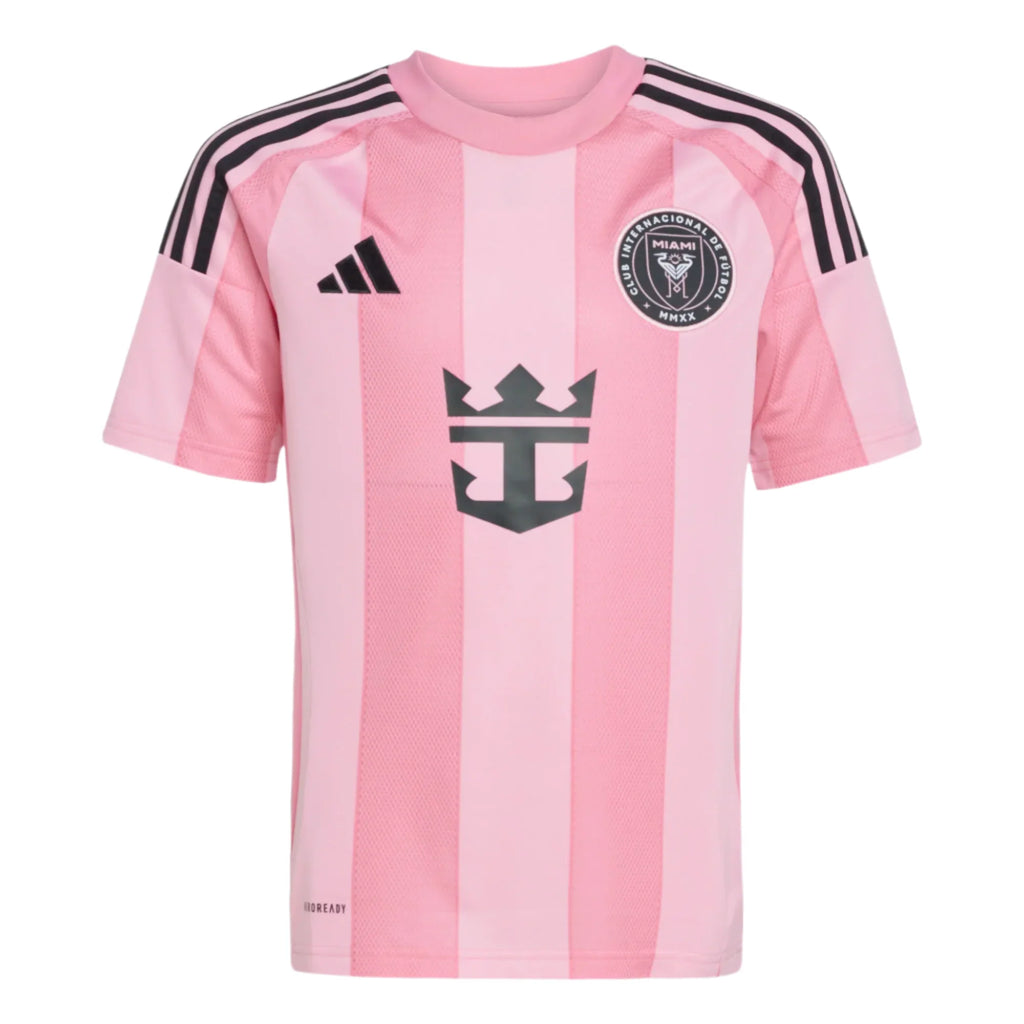 Adidas Youth Inter Miami CF Home Jersey 2025 product image 1, provided for visual reference and product detail review