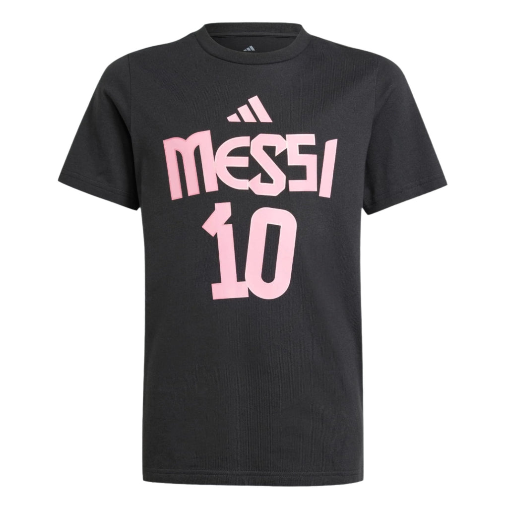 Adidas Youth Messi T-Shirt-Black product image 1, provided for visual reference and product detail review
