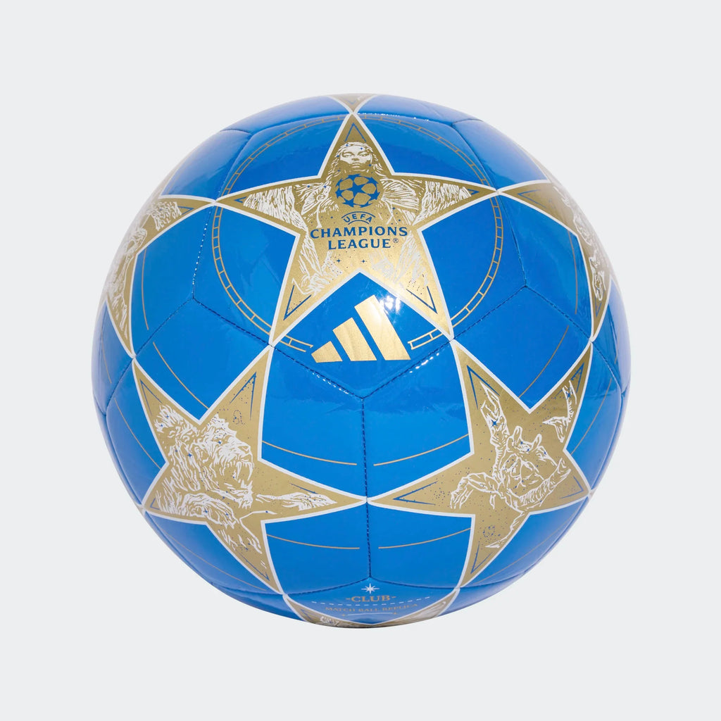 Adidas Champions League Club Soccer Ball 25/26-WHITE/PANTON/MAGOLD product image 2, provided for visual reference and