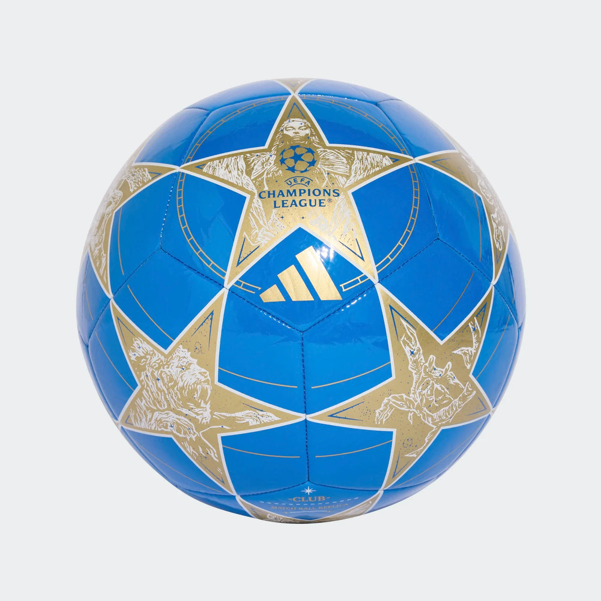 Adidas Champions League Club Soccer Ball 25/26-WHITE/PANTON/MAGOLD product image 2, provided for visual reference and