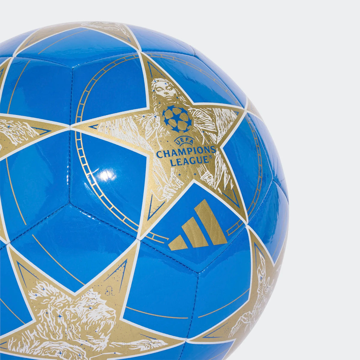 Adidas Champions League Club Soccer Ball 25/26-WHITE/PANTON/MAGOLD product image 4, provided for visual reference and
