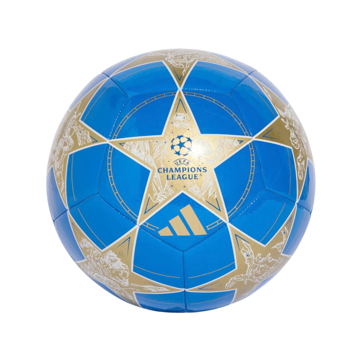 Adidas Champions League Club Soccer Ball 25/26-WHITE/PANTON/MAGOLD product image 1, provided for visual reference and
