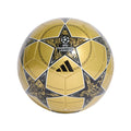 Adidas Champions League Club Soccer Ball 25/26-GOLDMT/BLACK/WHITE product image 1, provided for visual reference and product