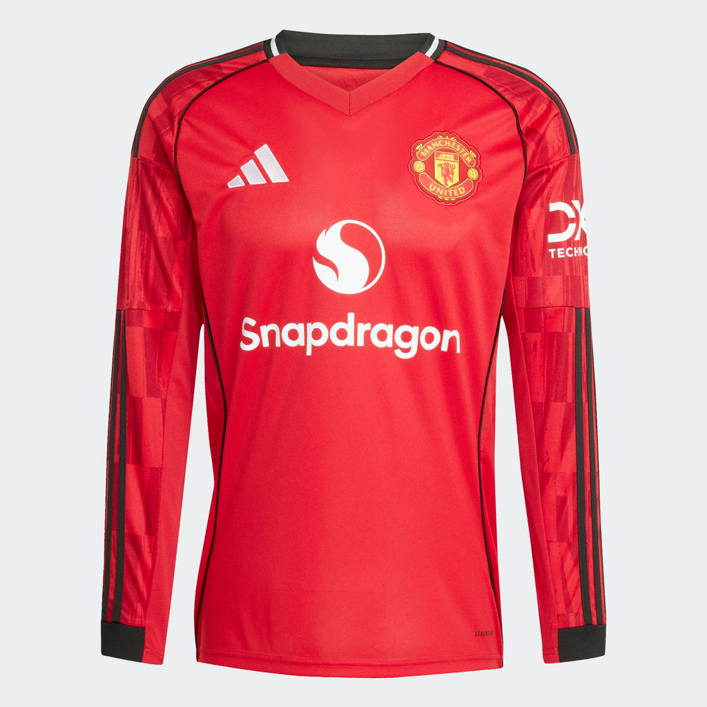 Adidas Men Manchester United Long Sleeve Home Stadium Replica Jersey 25/26 product image 1, provided for visual reference