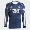 Adidas Real Madrid Long Sleeve Away Stadium Jersey 25/26 product image 1, provided for visual reference and product detail