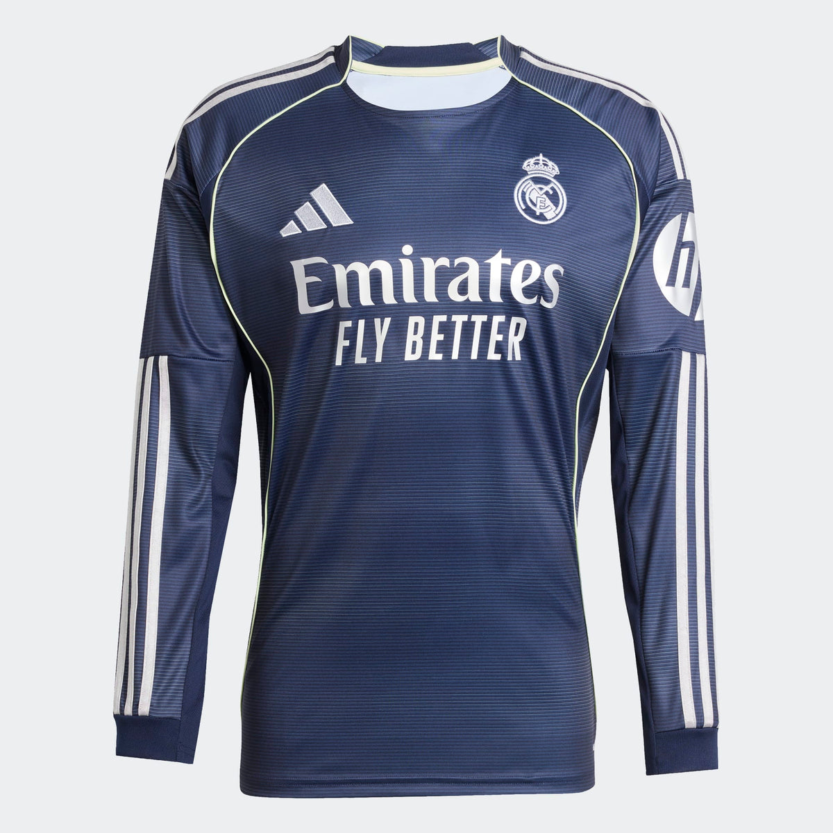 Adidas Real Madrid Long Sleeve Away Stadium Jersey 25/26 product image 1, provided for visual reference and product detail