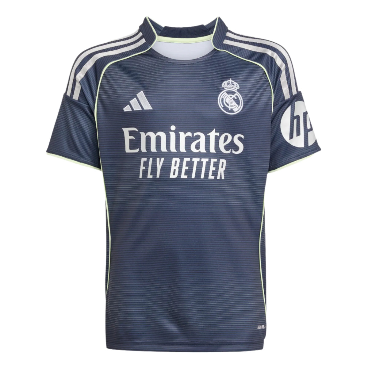 Adidas Youth Real Madrid Away Stadium Jersey 25/26 product image 1, provided for visual reference and product detail review