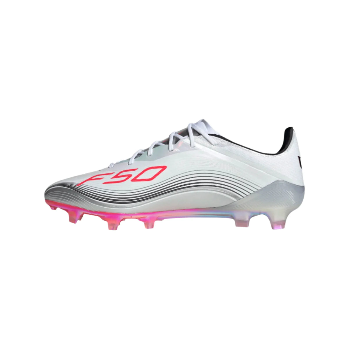 Adidas F50 Messi Elite FG/MG-WHITE/LUCID RED/METALLIC product image 2, provided for visual reference and product detail