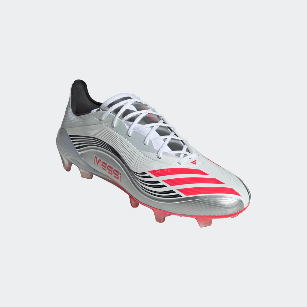 Adidas F50 Messi Elite FG/MG-WHITE/LUCID RED/METALLIC product image 4, provided for visual reference and product detail