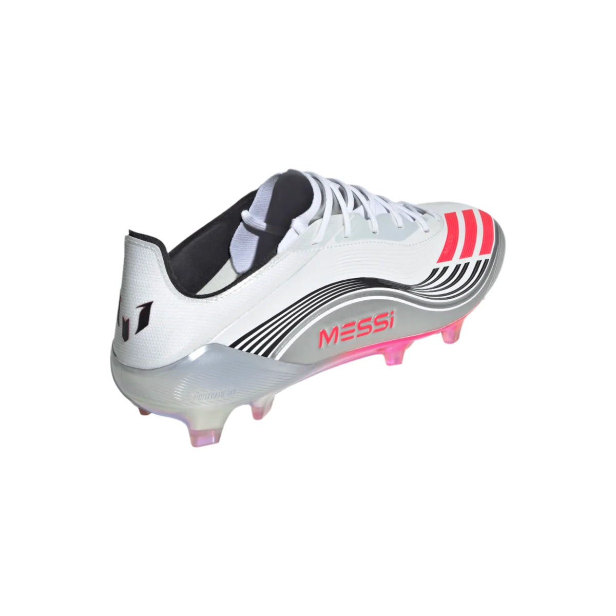 Adidas F50 Messi Elite FG/MG-WHITE/LUCID RED/METALLIC product image 3, provided for visual reference and product detail