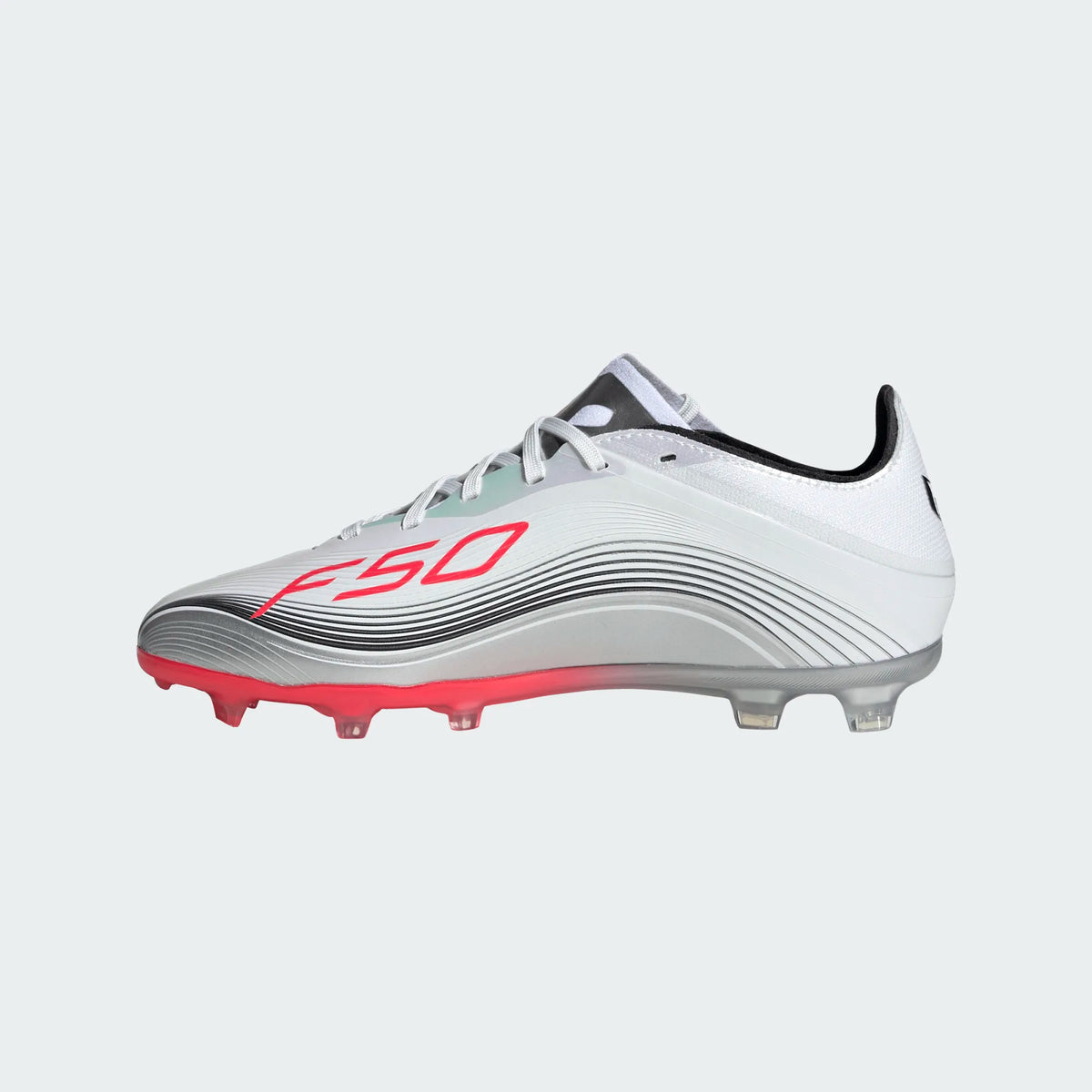 Adidas JR Messi F50 Elite FG/MG-White/Lucid Red/Metallic product image 2, provided for visual reference and product detail