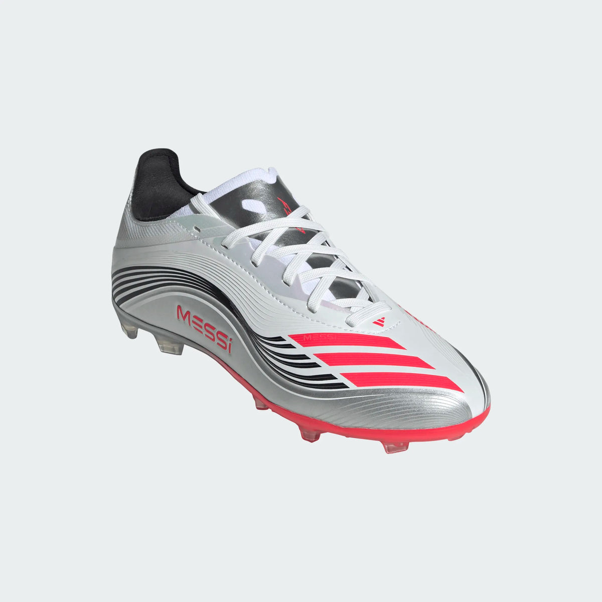 Adidas JR Messi F50 Elite FG/MG-White/Lucid Red/Metallic product image 4, provided for visual reference and product detail