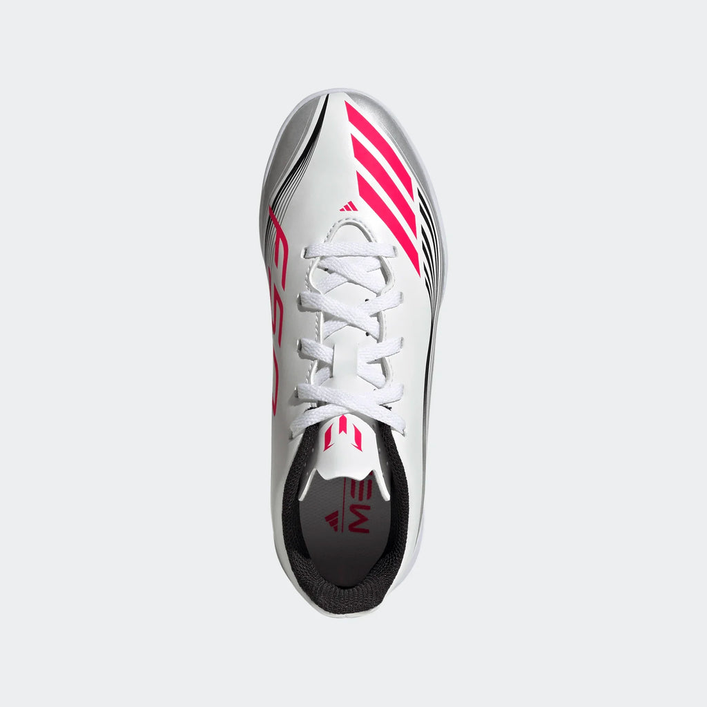Adidas Jr F50 Messi Club IC-White/Lucid Red/Metallic product image 6, provided for visual reference and product detail review