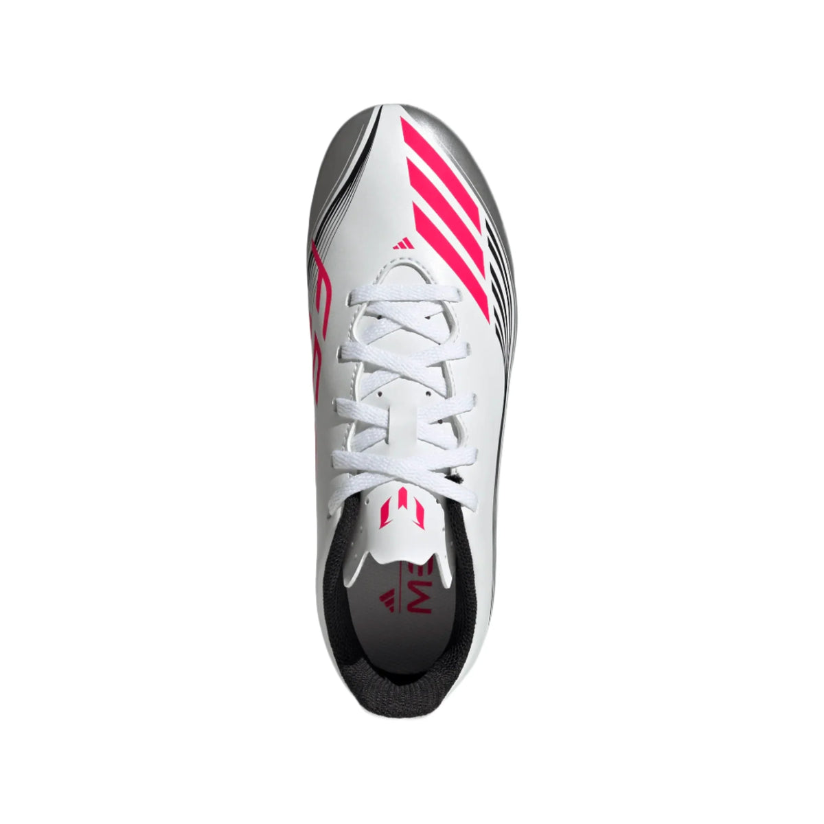 Adidas JR Messi F50 Club FXG FG/MG-WHITE/lUCID RED/METALLIC product image 4, provided for visual reference and product