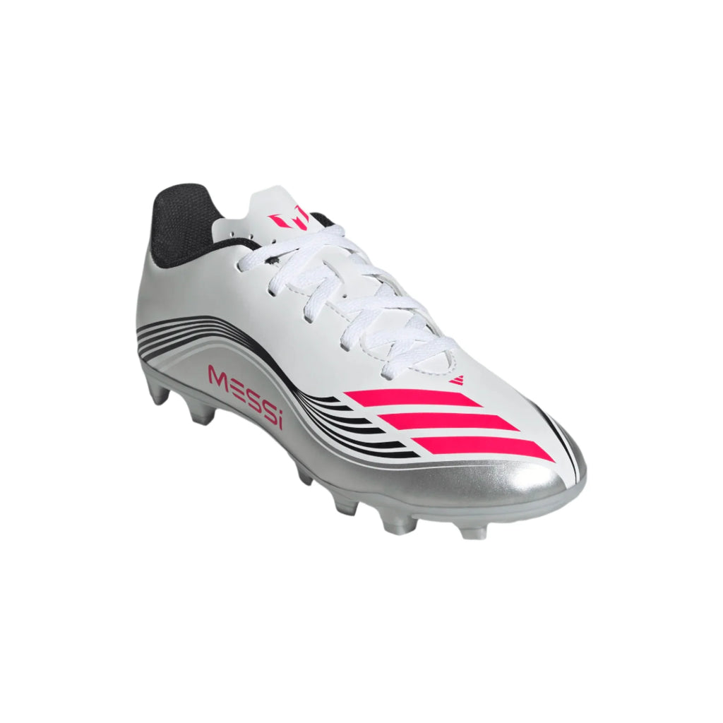 Adidas JR Messi F50 Club FXG FG/MG-WHITE/lUCID RED/METALLIC product image 3, provided for visual reference and product