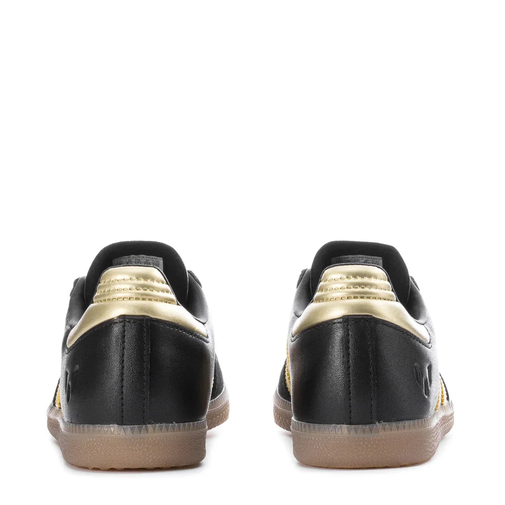ADIDAS JR MESSI SAMBA SHOES-Black/Gold product image 3, provided for visual reference and product detail review