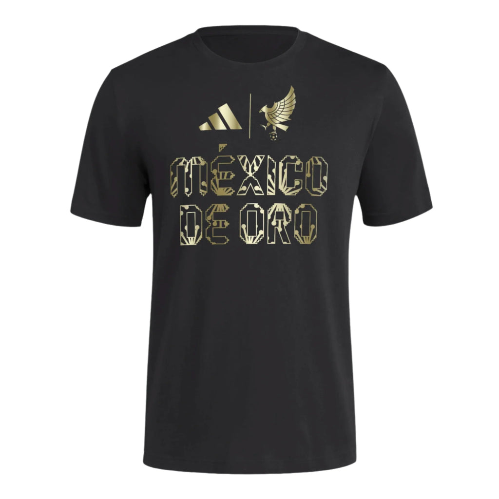 Adidas Mexico FMF "Mexico De Oro"T-Shirt-Black product image 1, provided for visual reference and product detail review
