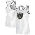New Era Women Las Vegas Raiders Gameday Sequin Pinstripe Tank Top product image 1, provided for visual reference and product