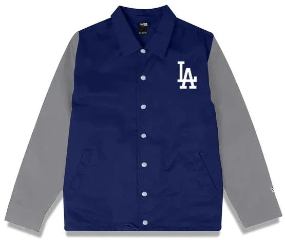 New Era Los Angeles Dodgers Essential Team Coach Jacket product image 1, provided for visual reference and product detail