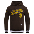 San Diego Padres Pro Standard Script Tail Rib Hoodie Brown product image 1