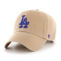 Los Angeles Dodgers 47 Brand Clean Up Adjustable Hat Khaki product image 1