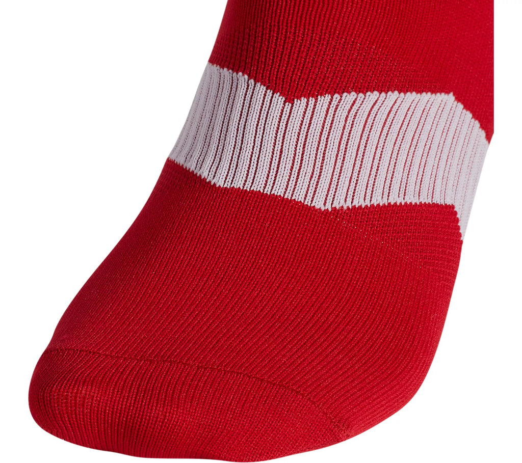 Adidas Metro 6 OTC Soccer Sock - Red product image 3, provided for visual reference and product detail review