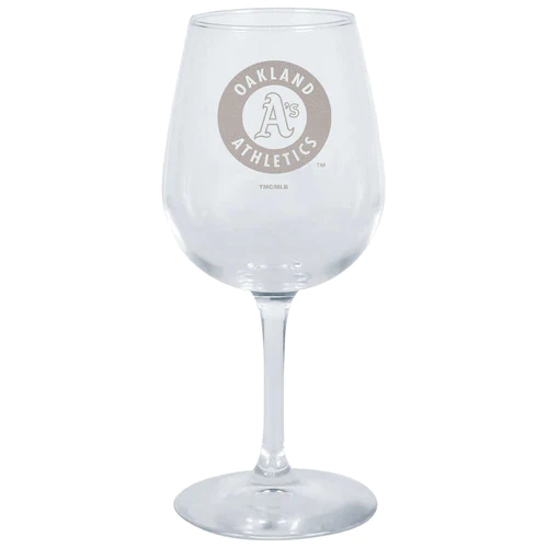Oakland Athletics 12.75oz Stemmed Wine Glass product image 1, provided for visual reference and product detail review