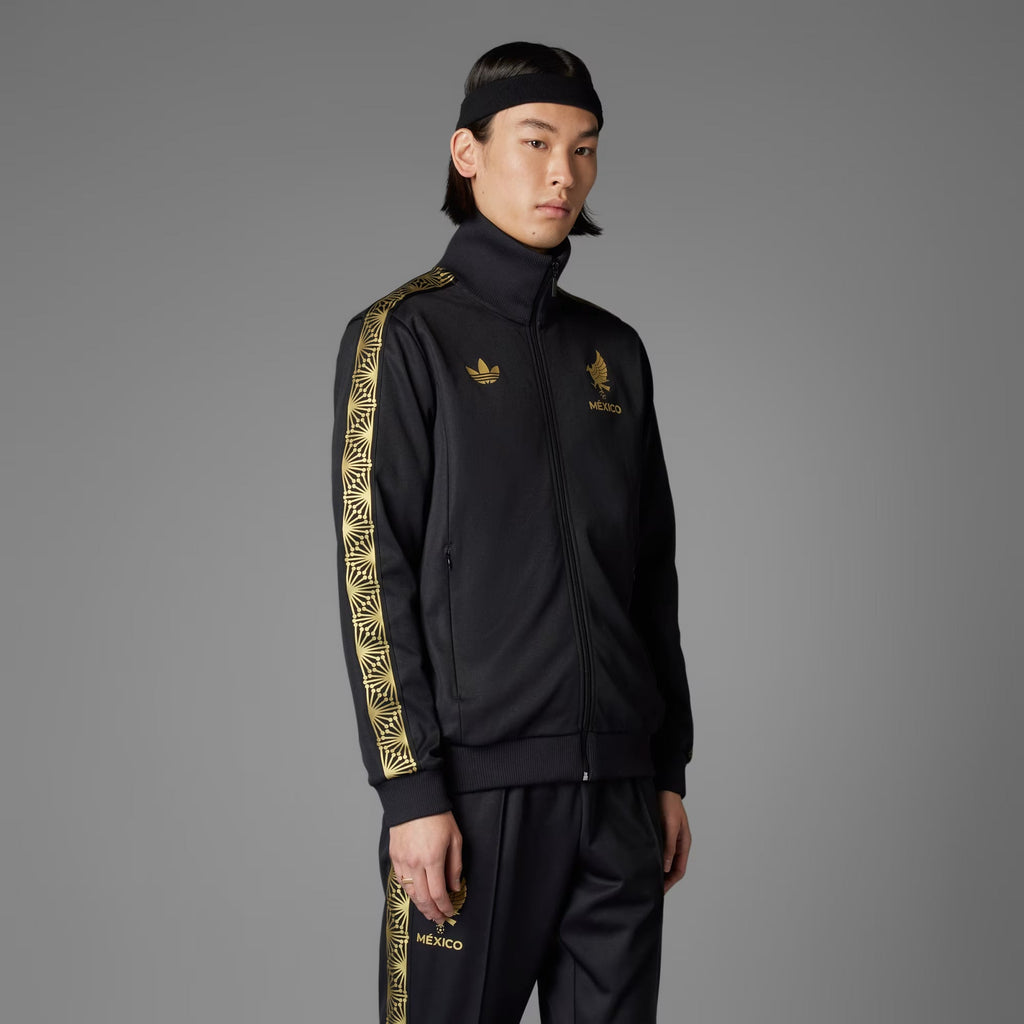 Adidas Mexico FMF Track Top Jacket-Black/Gold product image 6, provided for visual reference and product detail review