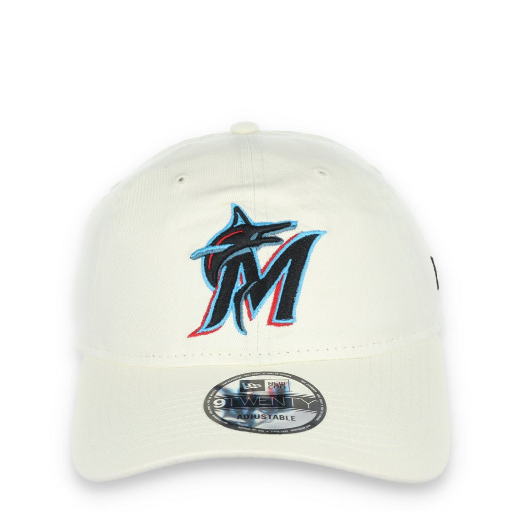 New Era Miami Marlins Core Classic 2.0 9Twenty Adjustable Hat-Ivory product image 1, provided for visual reference and