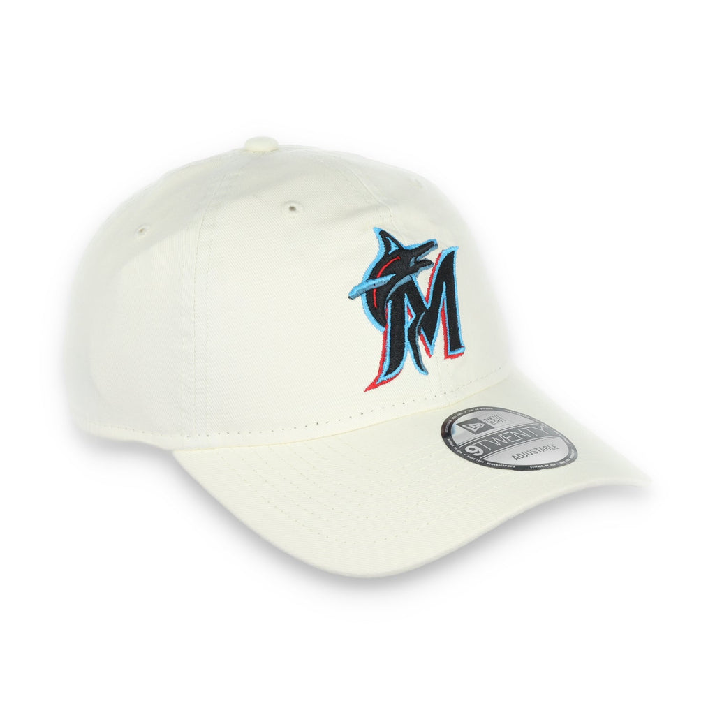 New Era Miami Marlins Core Classic 2.0 9Twenty Adjustable Hat-Ivory product image 2, provided for visual reference and