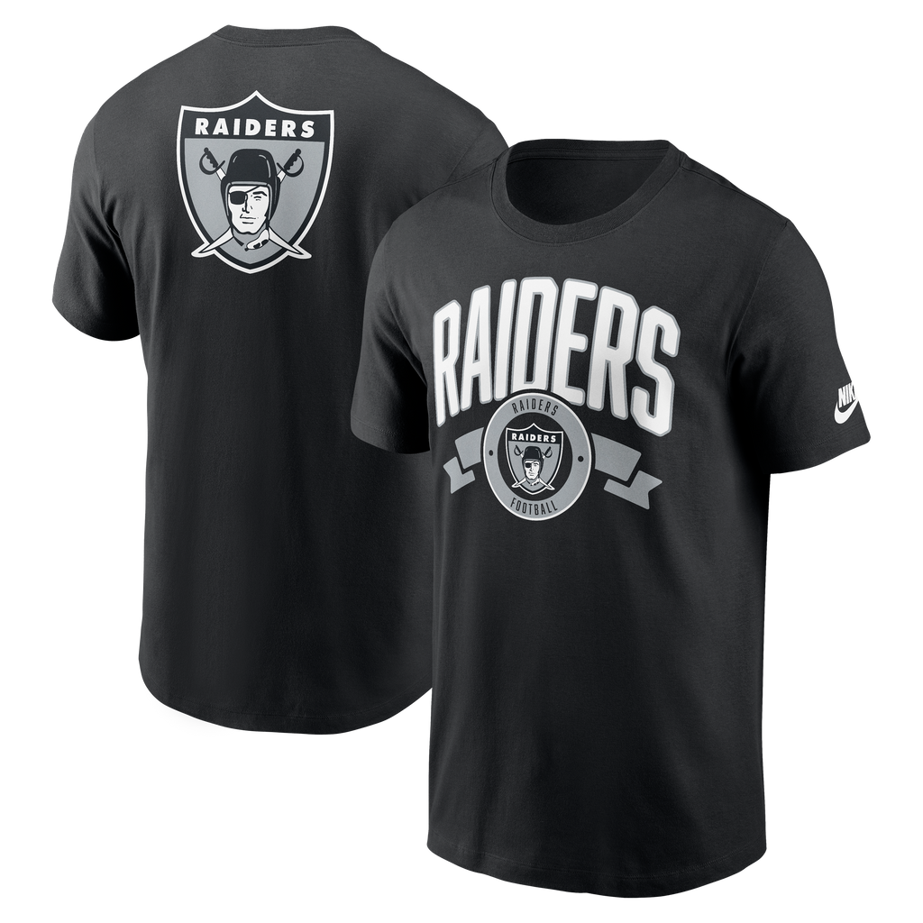 Nike Las Vegas Raiders Club Short Sleeve T-Shirt-Black product image 3, provided for visual reference and product detail