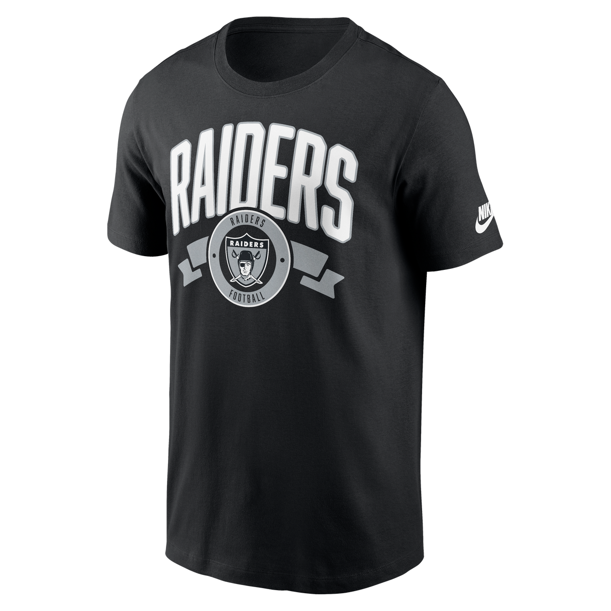 Nike Las Vegas Raiders Club Short Sleeve T-Shirt-Black product image 1, provided for visual reference and product detail