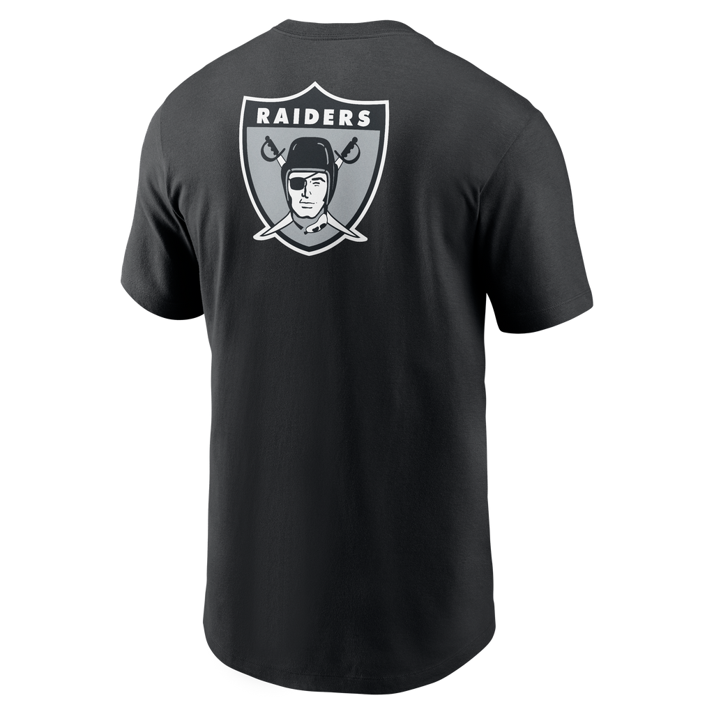 Nike Las Vegas Raiders Club Short Sleeve T-Shirt-Black product image 2, provided for visual reference and product detail