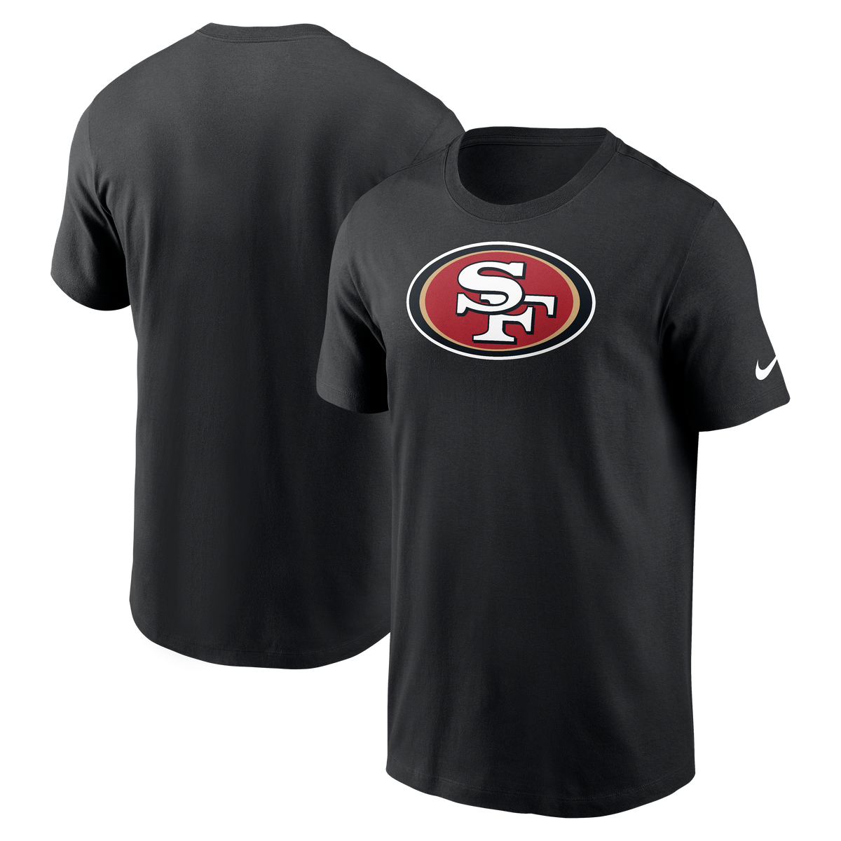 Nike Men San Francisco 49ers Logo T-Shirt-Black product image 3, provided for visual reference and product detail review