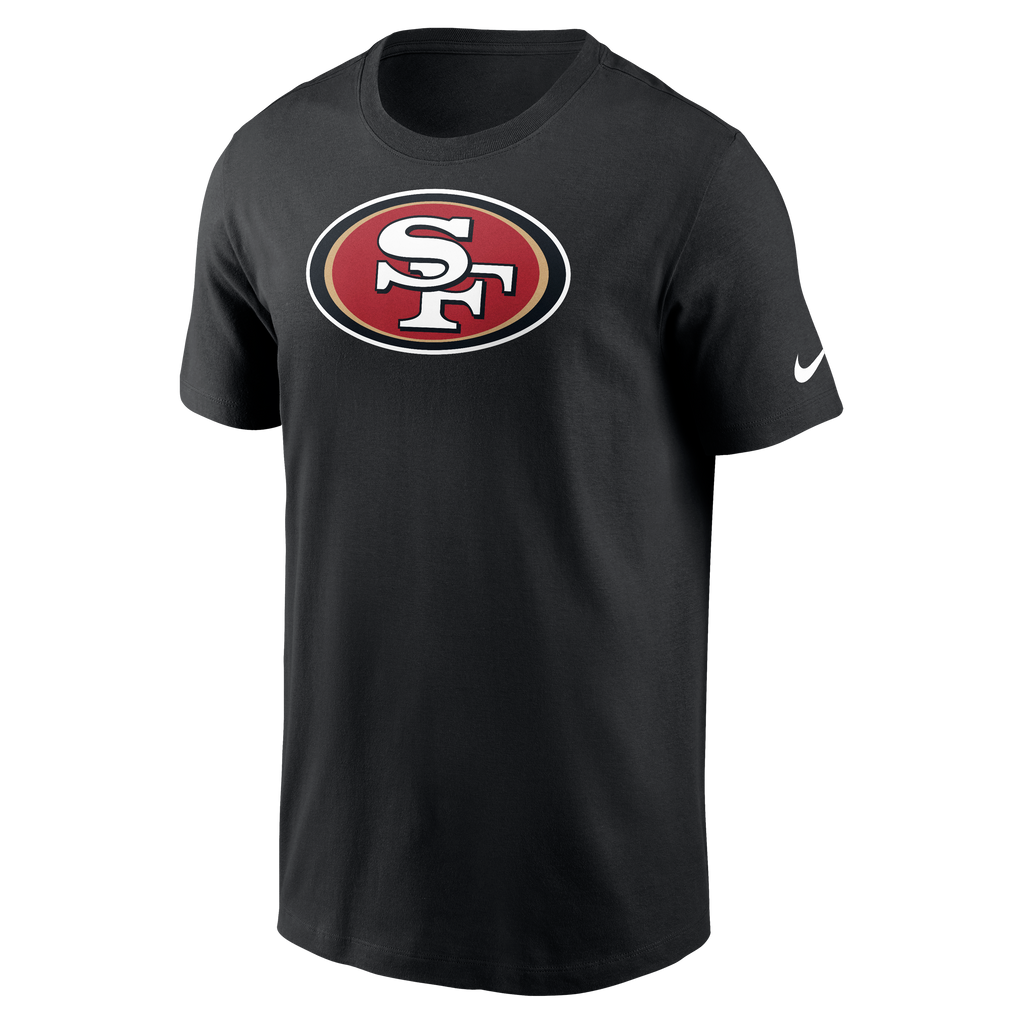 Nike Men San Francisco 49ers Logo T-Shirt-Black product image 1, provided for visual reference and product detail review