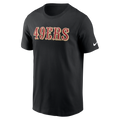 Nike San Francisco 49ers Wordmark T-Shirt-Black product image 1, provided for visual reference and product detail review