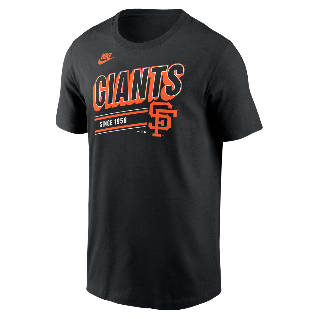 Nike San Francisco Giants Cooperstown Collection Retro T-Shirt-Black product image 1, provided for visual reference and