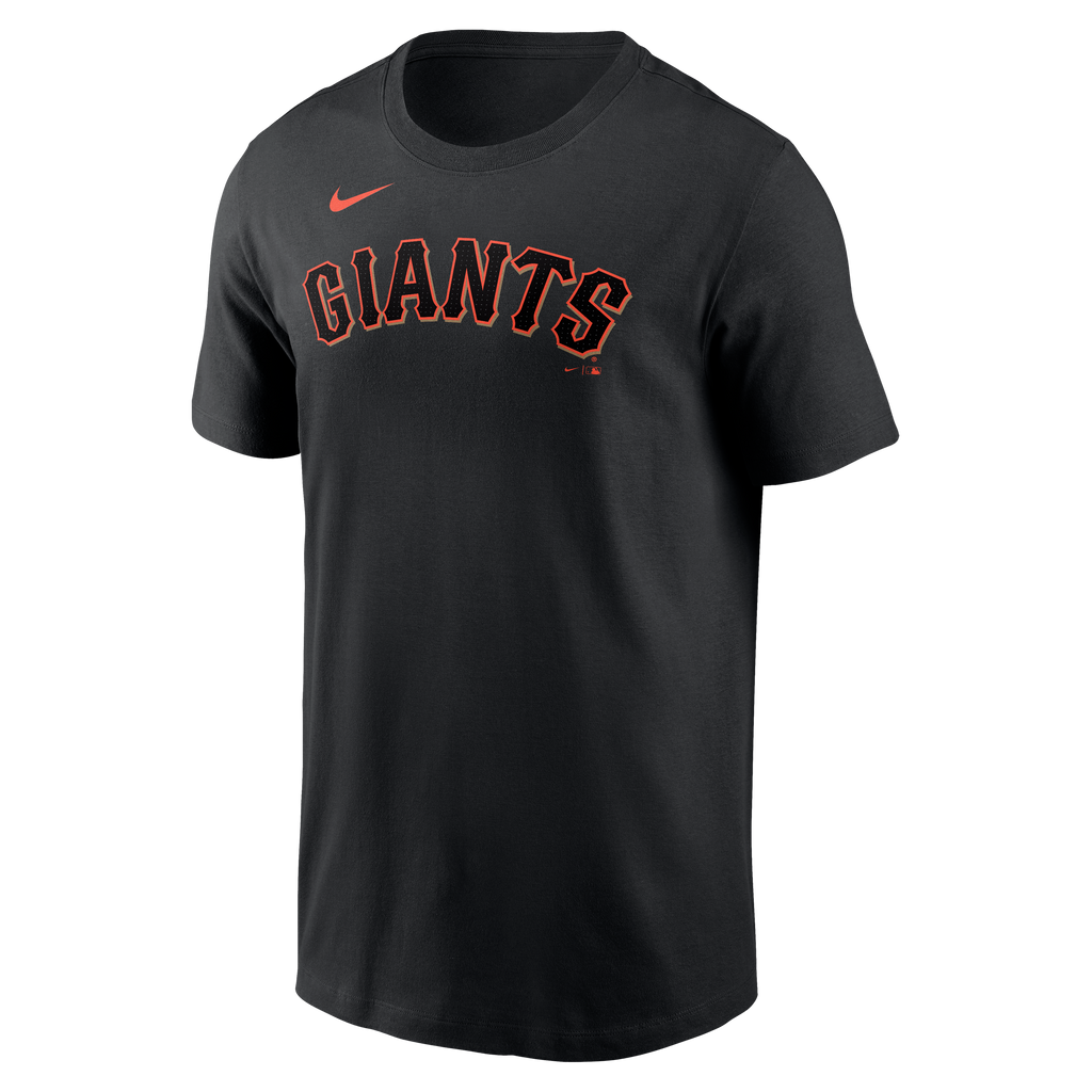 Nike San Francisco Giants Fuse Wordmark T-Shirt-Black product image 1, provided for visual reference and product detail